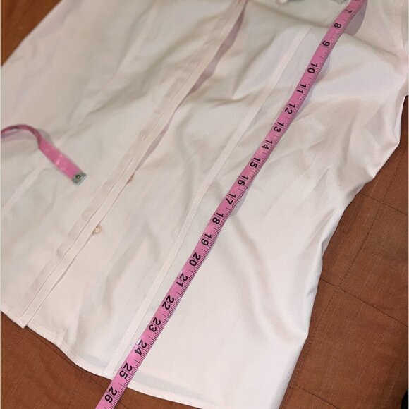 NWT Chico's No-Iron Linen Roll-Tab Sleeve Shirt Women’s Size 1x - Picture 8 of 10